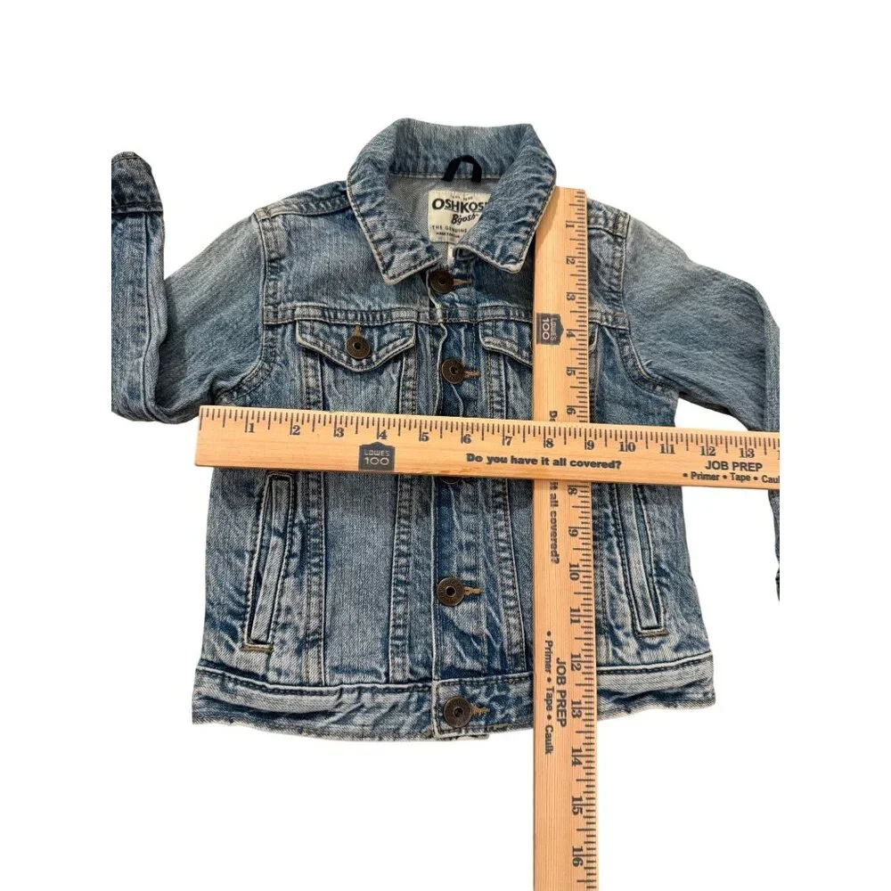OshKosh B’gosh 2T‎ Toddler Denim Jacket Classic Blue Jean Coat Snap Front